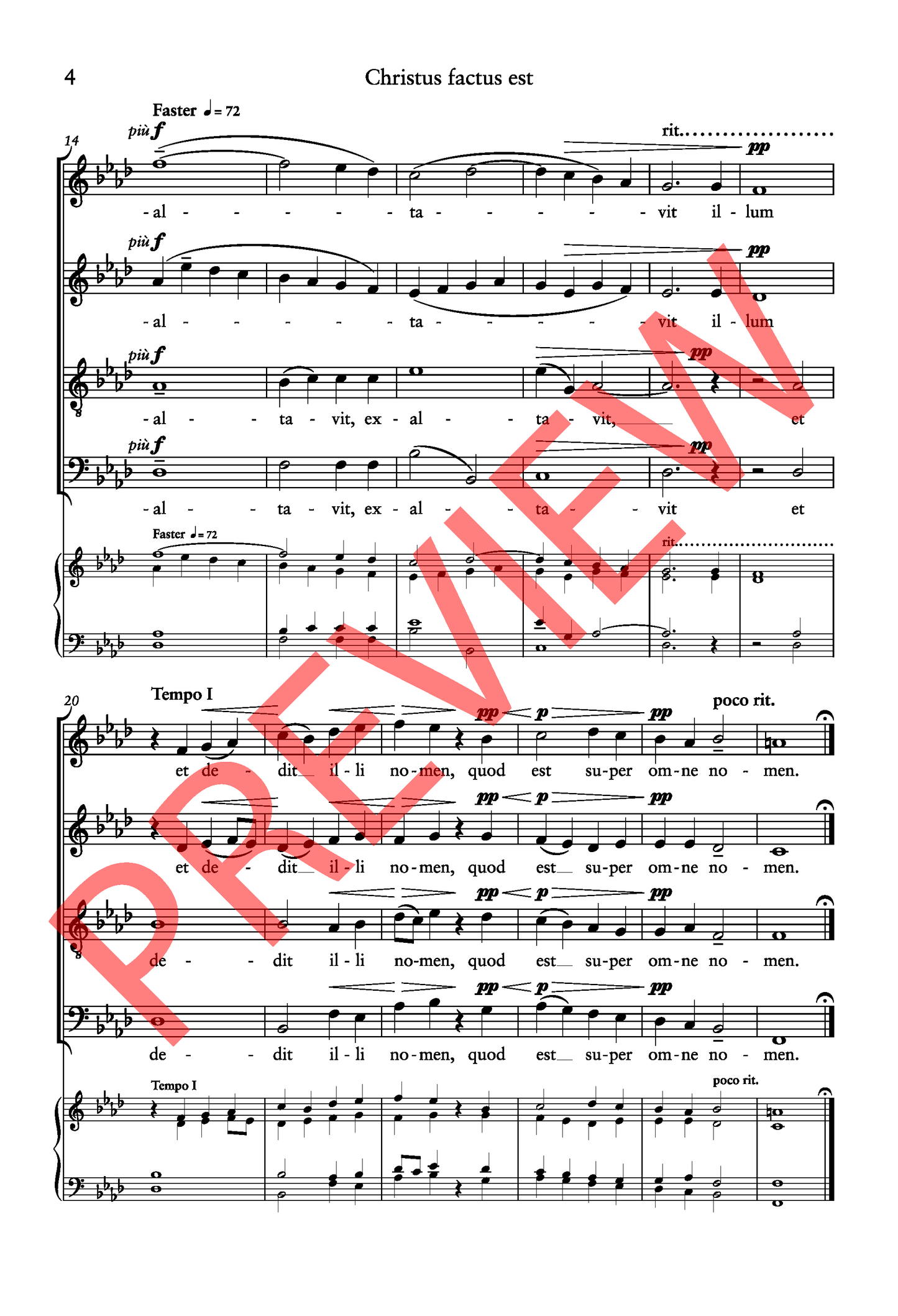 Christus factus est - SATB Motet