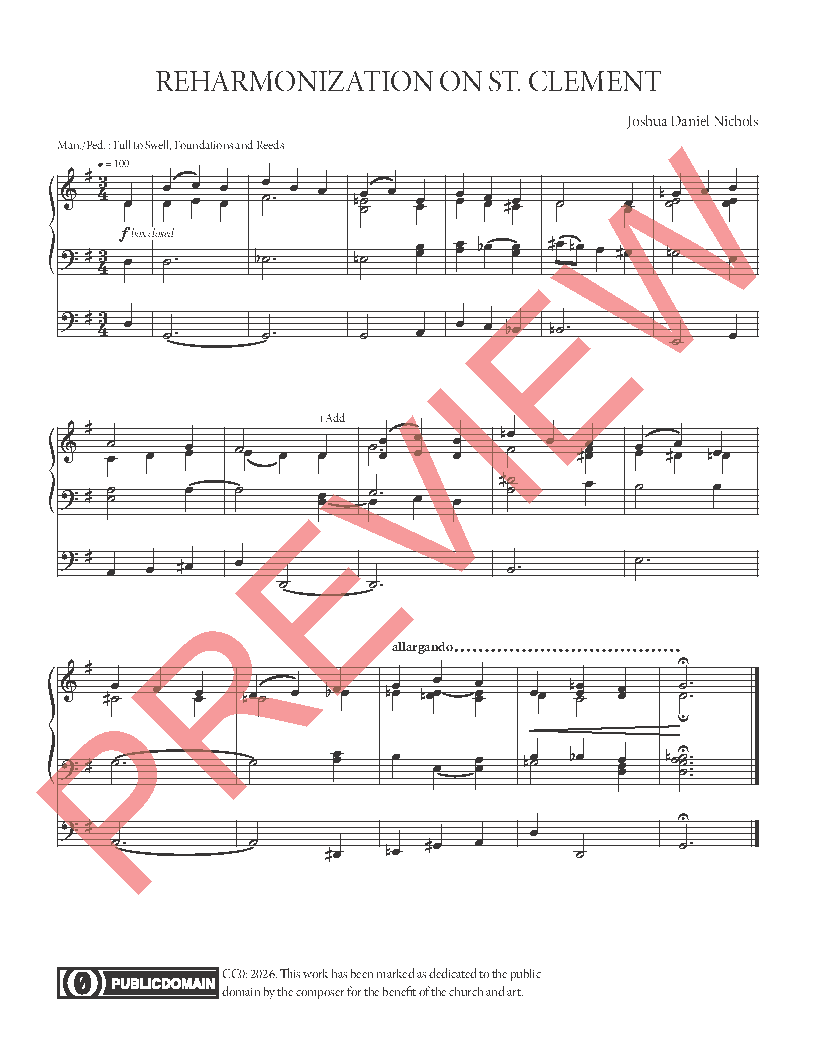 Introduction, Interlude, and Harmonization on St. Clement, "The Day Thou Gavest"