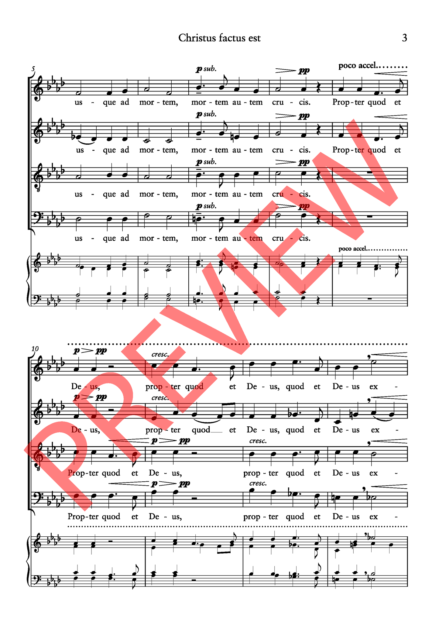Christus factus est - SATB Motet